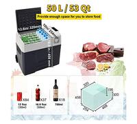 30L 40L 50L Mini voiture réfrigérateur petit réfrigérateur congélateur Portable compresseur refroidisseur 12 V/24 V for conduire Camping pique-nique Facile à utiliser pour les pros et les débutants (