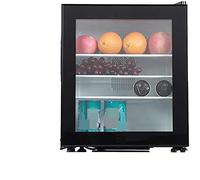 30L Congélateur vertical compact avec porte en verre, réfrigérateur de table mini-verrouillage unique pour le bureau de dortoir, fonctionnement silencieux à faible bruit 28dB, conception noire élégant