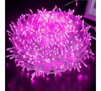 30M 300LEDs, 8 modes d'éclairage, IP44 étanche LED Noël Guirlande lumineuse, lumière de bande de jardin, lumière de décoration intérieure, éclairage de fête, rose