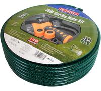 30M (98Ft) Reinforced Hose Kit ¿ Pvc Garden Hose Pipe With 3 Fittings & Multipattern Spray Gun