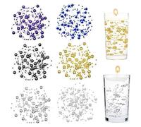 30m Artificiel Chaîne de Perles, CNYMANY 6 pièces Chaîne de perles de fausses perles pour les remplisseurs de vases et les bougies flottantes Décoration de couronne de pièce maîtresse table à manger