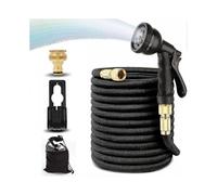 30M Expandable Garden Hose with 8 Spray Patterns - Flexible Water Hose for Irrigation & Cleaning (Black)