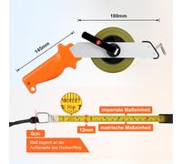 30m Steel Tape Measure Metric Surveyor Tape Measure High Precision Tape with Handle for Home,Garden,Construction Site,Large Area Measurement