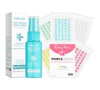 30ML Acide hypochloreux Spray + 200PCS Patch Boutons Étoile, Spray pour le visage et la peau, Ensemble de patchs hydrocolloïdes contre les boutons, Convient à tous les types de peau, hydratation