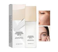 30ml Concealer Primer, Foundation Color Changing Makeup, Long Lasting Glow, Lightweight Liquid Base, Skin Matching Tone Correcting Foundation for Women Face, Coverage, Natural Skin Finish