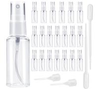 30ml Flacon Spray Vide 20 Pièces Vaporisateur Parfum Vide Voyage Bouteille Spray Vide Flacons et Vaporisateurs Plastique Rechargeable Flacon Pompe Vide Atomiseur pour Cosmétique (Transparent)