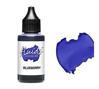 30ml Fluids Alcohol Ink Blueberry, Encre à alcool pour Fluid Art et Resin Art, violet