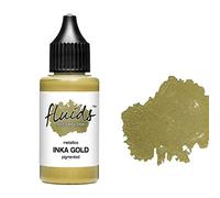 30ml Fluids Alcohol Ink Inka Gold, Encre à alcool pour Fluid Art et Resin Art, or métallique