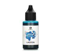 30ml Fluids Alcohol Ink LAGOON, Encre à alcool pour Fluid Art et Resin Art, bleu