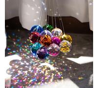 30mm coloré Boule de Cristal prismes Verre Suncatcher Lustre Bricolage Ornement pièces décorations, Lot de 12