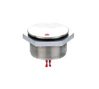 30mm IP68 Momentary RGB Dot LED Illuminated Aluminum Normally Open Flat Head 300mm Cables Piezo Push Button Switch NWPNLXEA(12V RGB Com Negative)