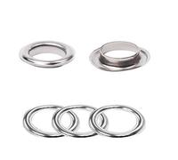 30mm Oeillets Anneaux avec Rondelles - Parfait pour Cuir Artisanat, Rideaux, Rideaux et PVC Bannières par Trimming Shop - Argent, 100 Pcs