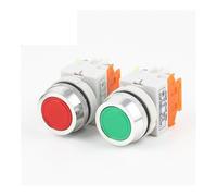 30mm Self-Resetting LAY37-11BN Push Button Switch Silver Contacts Momentary Normally Open/Normally Close 4 screws NWPNLXEA(Weiß)