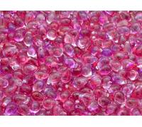 30p Drop Beads, 6 x 9 mm, Crystal Pink Purple (00030-48020), Glass, Czech Republic