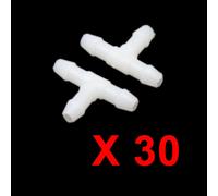 30pcs 3mm diamètre intérieur T Menuisier plastique eau air connecteur tube flexible carburant