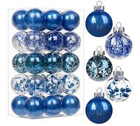 30pcs 50 mm Baubles d'arbres de Noël décoratifs, Boules de Noël, décorations d'arbres de Noël Scintillantes, décorations délicates pour l'arbre de Noël, fête de Mariage de Noël