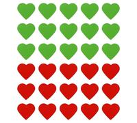 30pcs Aimants Double Face Rouges et Verts, en Forme de Cœur à Pastilles Magnétiques Rabattables Indicateurs d'État Magnétiques pour Tableau Blanc Réfrigérateur Bureau Salle de t Cuisine