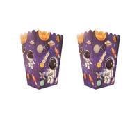30pcs astronaute Boîtes de Popcorn Box, Popcorn Boîte de Papiers, Sachet Pop Corn, Popcorn Boite Pour Noël, Bonbons Conteneur