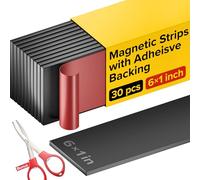 30pcs Bande Magnétique Adhésive VHB 15,2cm x 2,5cm x 2mm + 1 Ciseaux