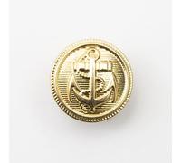 30Pcs Boutons pour Vêtements - Boutons à Coudre avec Motif d'ancre de Bateau en Métal Boutons Ronds avec Poignée Vintage (Or, 15mm)