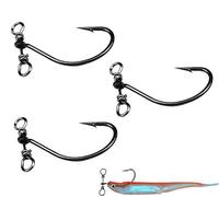 30pcs/Box hameçons de pêche Drop Shot avec Plate-Forme Drop Shot et hameçons de pêche pivotants en Ligne Drop Shot pour Basse, Perche