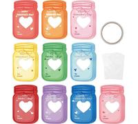 30pcs cartes en forme de jar 40pcs sacs en plastique 1PCS kit de ruban adhésif double face pour échange de cadeaux festival anniversaire