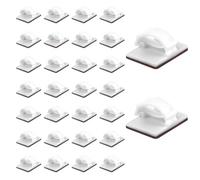 30PCS Clips Câbles, Clips pour la Gestion des Câbles, Clips Câbles Adhésif, Accroche Câble Adhésif Réglable, Fixation Clips Cable Electrique Convient pour le Bureau et la Maison