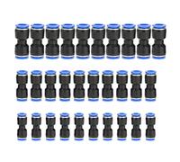 30pcs Connecteur Droit Pneumatique, Keenso Raccords de Fixation à Dégagement Rapide en Plastique pour Tubes 6mm 8mm 10mm