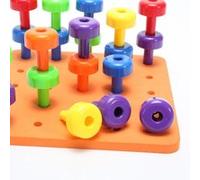 30PCS Conseil Peg Set Montessori Thérapie Toy motricité fine pour enfants en bas âge Pegboard Pealer410 G