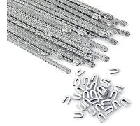 30pcs Désossage pour la Fabrication de Corsets, 6mm x 24cm Baleines Corsage Desossage Corset en Acier en Spirale Prédécoupé pour la Couture de Corsets, avec 30 Embouts de Désossage en Acier