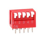 30pcs DIP Switch 5P Side Toggle Key - 2.54mm Spacing Direct Insertion Sliding Switch for Electronics Projects
