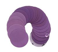 30pcs disques de ponçage ronds à eau humide de 3 pouces 75mm Grain 80/100/120/180/240/320 Disques de ponçage à flocage à crochet et boucle Violet pour ponçage polissage meuleuse électrique