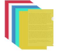 30pcs Dossiers en Plastique Transparent A4, Pochette Porte Document A4, Chemise pochette plastique Couleur, pochette Document a4 Pour Ranger et Classer Papiers,Bureau L'école (Coloré)