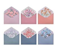 30pcs Élégant Enveloppes Florales Pour Invitation,Enveloppes à Motif Floral Avec Pour Les Mariages, Invitations d'Anniversaire, Cartes De Voeux, Notes De Remerciement, Etc,