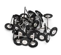 30pcs ensemble de brosses métalliques, roues de polissage de brosse en fil d'acier en laiton kit complet pour outils rotatifs Dremel(Poils)