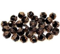 30pcs Fire Polished Faceted Beads Cathedral 8 mm, Black 91426 (23980-91426), Bohemian Crystal Glass, Czech Republic 15119104