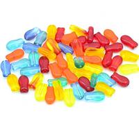 30pcs Fish Shaped Beads 9 x 5 mm, Mixed Colors (Mix), Bohemian Crystal Glass, Czech Republic 11109016