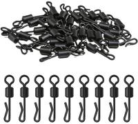 30pcs Fishing Swivels Snap Button Fishing Swivels Quick Change Swivels Q Shape Fishing Swivels Fishing Connector Outdoor Fishing Swivels