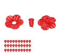 30pcs Fleurs de Remplacement des Mangeoires à Colibris, Fleurs Mangeoire en Plastique Artisanal Robustes pour Les Pièces d'alimentation Attrayantes Colibris avec Une Installation et Un Nettoyage