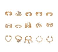 30pcs Floral Star Sparkle strass boucles d'oreilles ensemble pour les femmes Boho Chic bijoux cadeau