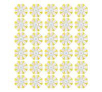 30pcs Fondeurs de Remplacement de colibris aux Couleurs Vives Fleurs de Remplacement Facile à Nettoyer pour la décoration du Jardin (Jaune + Blanc (avec Noyau Blanc))