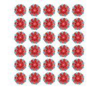30pcs Fondeurs de Remplacement de colibris aux Couleurs Vives Fleurs de Remplacement Facile à Nettoyer pour la décoration du Jardin (Vert + Rouge (avec Noyau Rouge))