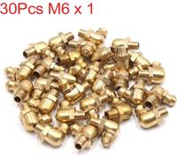 30Pcs Graisseur M6 x 1 Coudé 90 Degrés Graissage Laiton Raccord Tétine pour Voiture