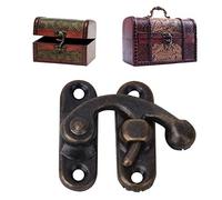 30Pcs Loquets Crochet de Porte, Crochets Cabine à Outils en Bois de Fer de Style Antique, Boucle de Verrouillage de Boîte, 3,2 x 2,8 cm Cadenas Loquet Crochet pour Boîte à Bijoux, Boîte à Outils (#2)