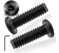 30pcs M5x20mm Vis Noire Tete Plate A2 V2a Vis M5 Boulon Vis Inox Tete Plate Cylindrique Vis Allen avec Clé Hexagonale convient Aux Appareils MéNagers Machines Industrielles