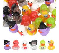 30pcs Mini Canards en Résine d'halloween, 6 Styles Figurines Miniatures Faucheuse Démon Zombie Fantôme Sorcière Thème Halloween pour Jardin Paysage Décoration Maison de Poupée Cadeaux Fête