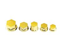 30PCS moto bouchon à vis, moto vis écrou cache-bouchon moto vis écrou boulon bouchon couvercle décoration(Golden)