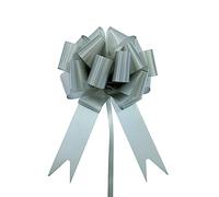 30pcs Nœuds Automatiques, Nœuds Ruban Argent, Noeud Voiture Mariage, Bricolage Grand Nœud de Tirage, Grand Noeud de Ruban, Cadeau Emballage Nœuds Papillon, Mariage Noeud de Chaise Mariage