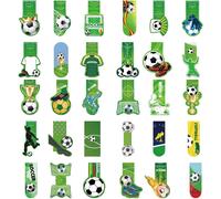 30pcs Page Marker Soccer Page Clip Party Gifts Bookmark Accessory Reading Ring For Reading Lovers Boy Girl Fan Book Lovers