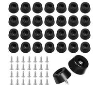 30pcs Pieds en Caoutchouc pour Planche à Découper, 15x8mm Pieds Planche à Découper Antidérapants avec Vis Pare-Chocs Pieds Ronds Caoutchouc Coussin pour Meubles Électronique Appareils Cuisine